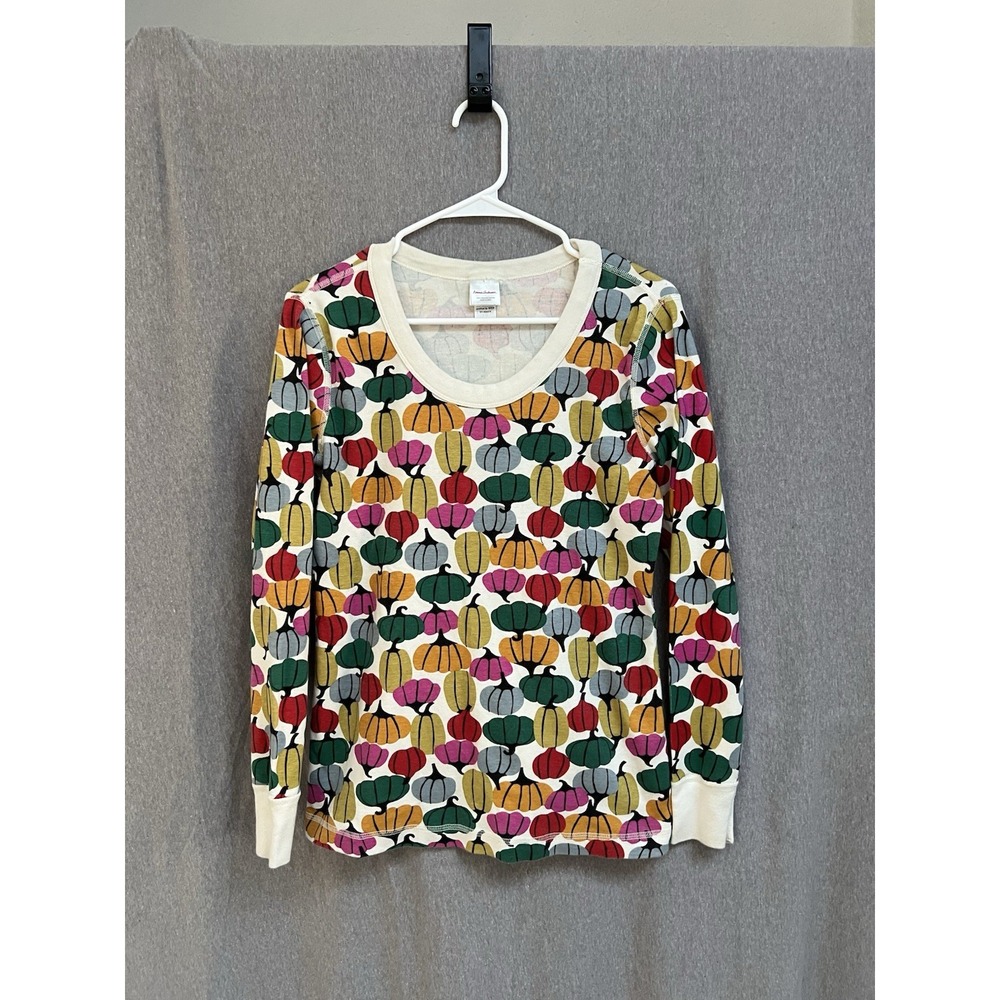 Hanna Andersson Adult Size L Colorful Pumpkin Halloween Pajama Top